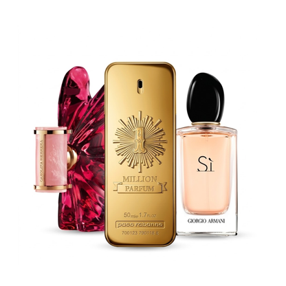 3 Parfüm Készlet | Sospiro La Bomba, Armani Sì, Paco Rabanne 1 Million 100 ml
